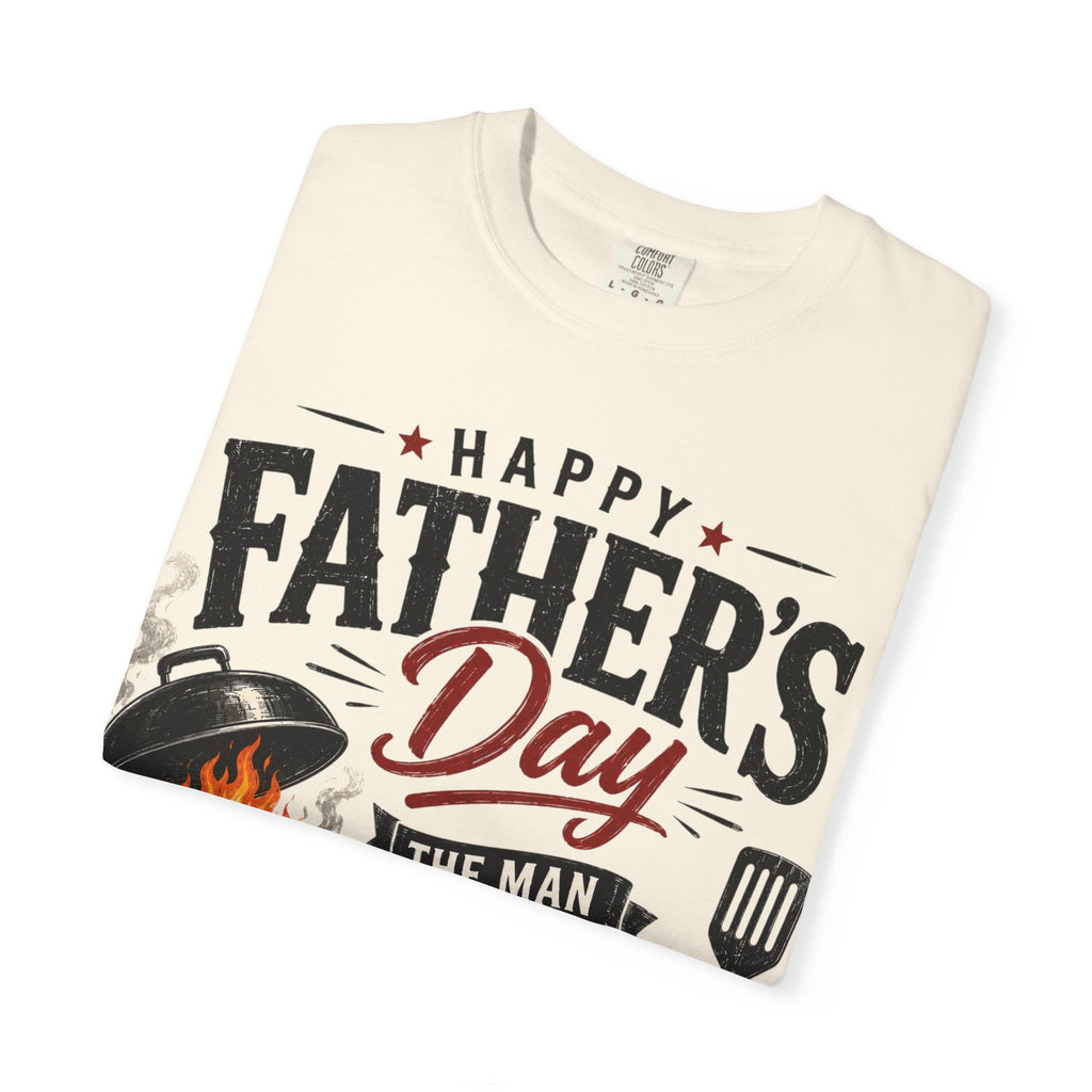 Father’s Day BBQ T-Shirt — "Happy Father’s Day: The Man, The Myth, The Legend"
