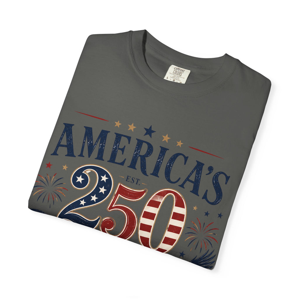 America's 250th Anniversary T-Shirt — '250 Years of Freedom & Liberty' Patriotic Tee