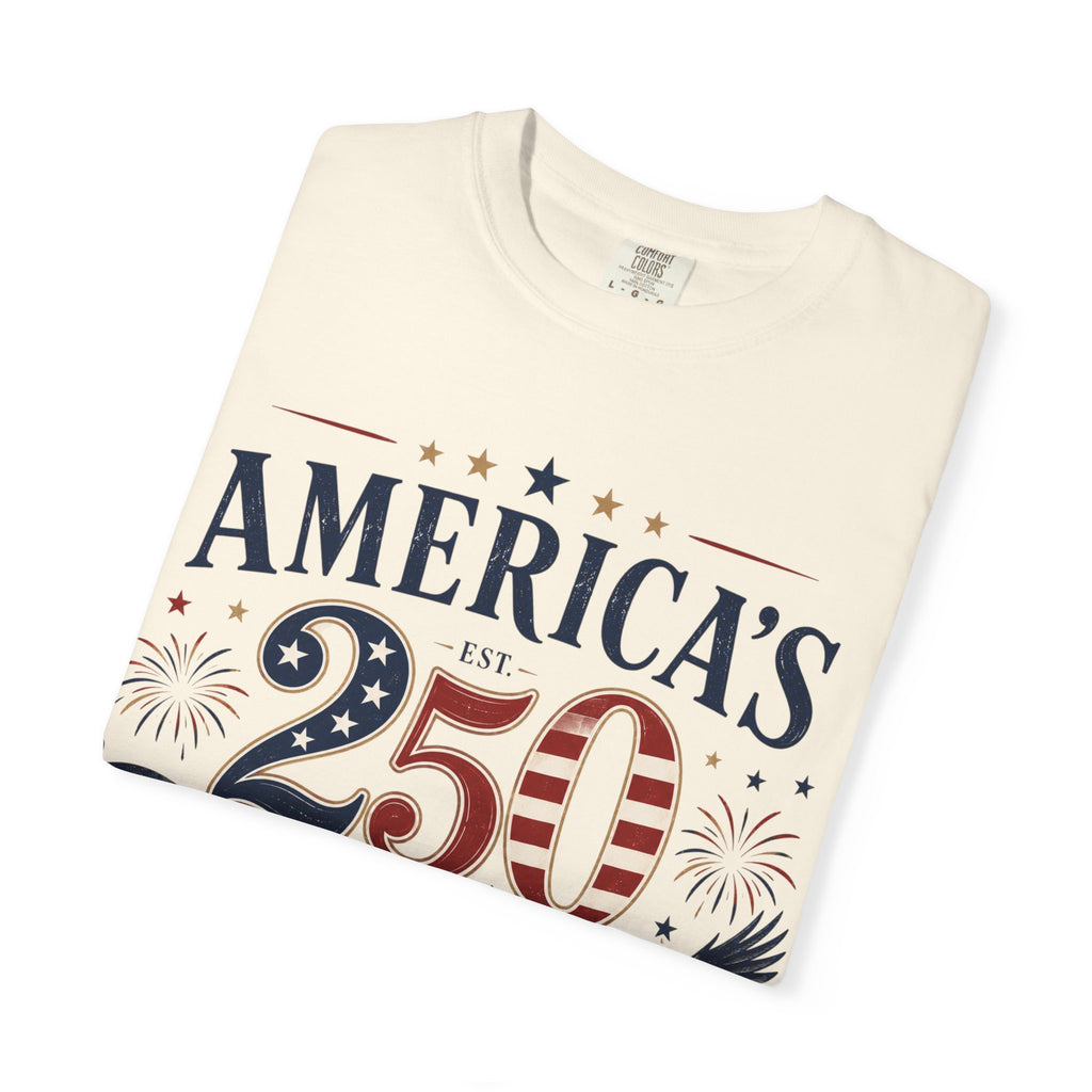 America's 250th Anniversary T-Shirt — '250 Years of Freedom & Liberty' Patriotic Tee