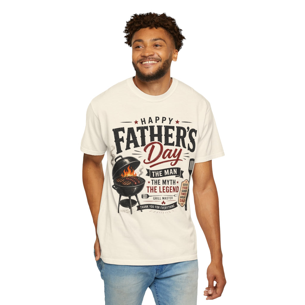 Father’s Day BBQ T-Shirt — "Happy Father’s Day: The Man, The Myth, The Legend"