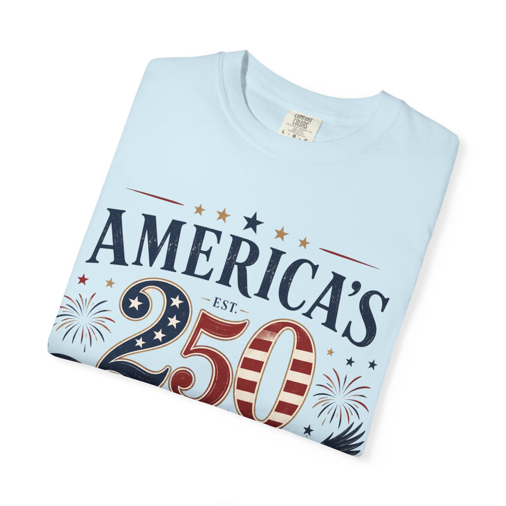 America's 250th Anniversary T-Shirt — '250 Years of Freedom & Liberty' Patriotic Tee