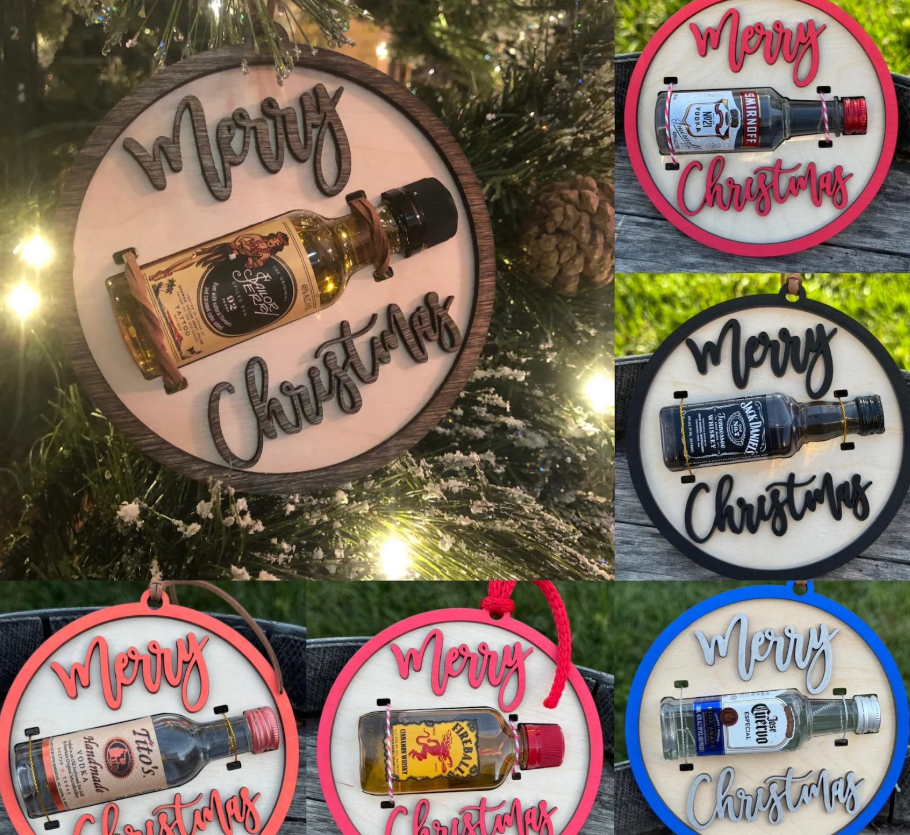 Mini Alcohol Bottle Ornaments image 0