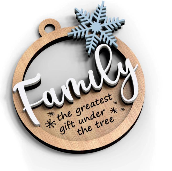 Family & Friends Snowflake Christmas Ornaments image 5