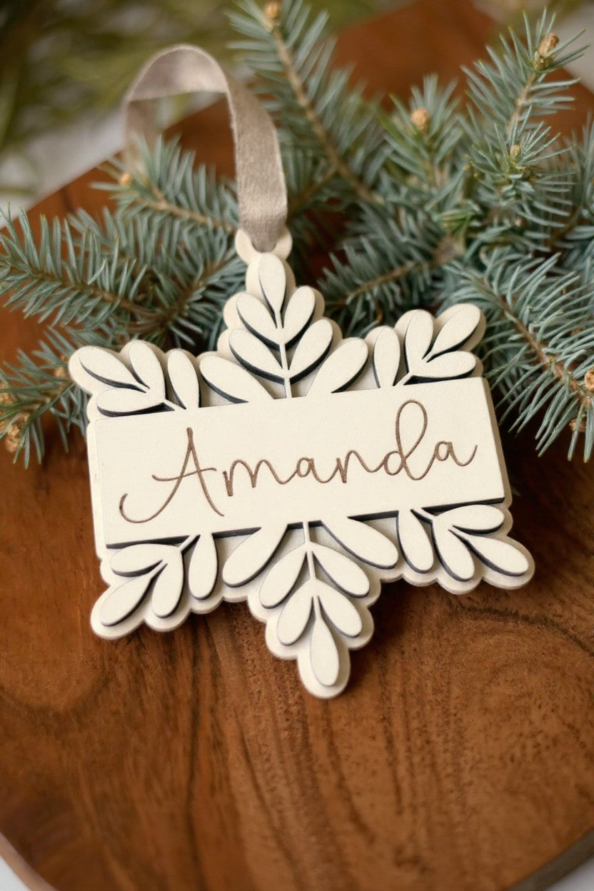 Personalized Snowflake Name Ornament image 1