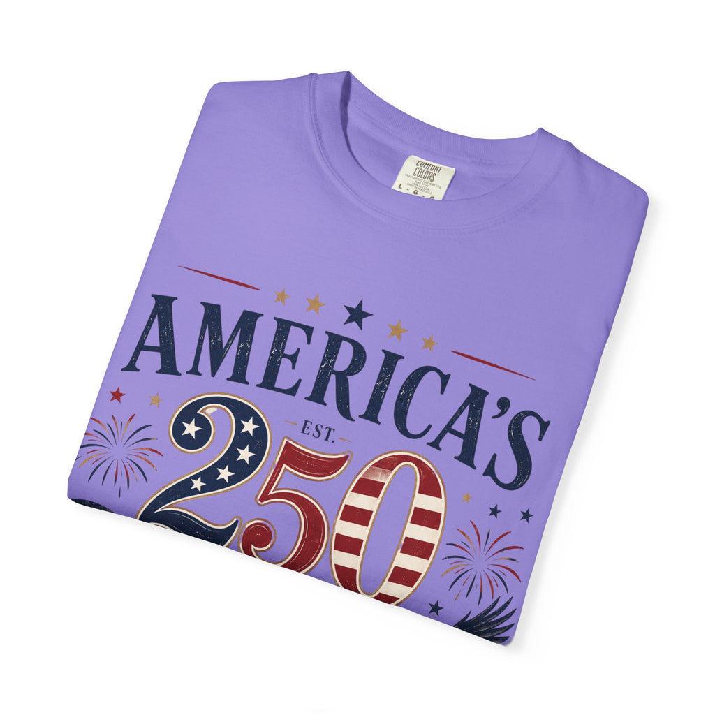 America's 250th Anniversary T-Shirt — '250 Years of Freedom & Liberty' Patriotic Tee