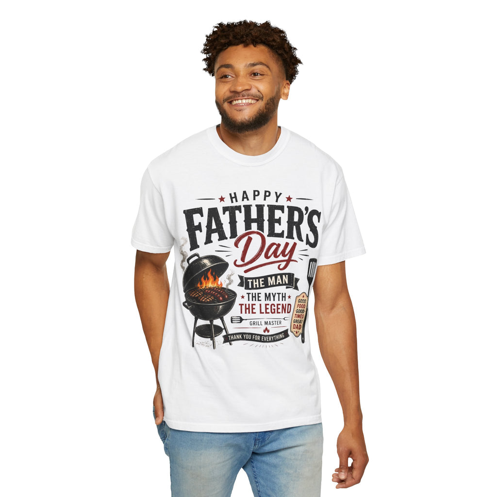 Father’s Day BBQ T-Shirt — "Happy Father’s Day: The Man, The Myth, The Legend"