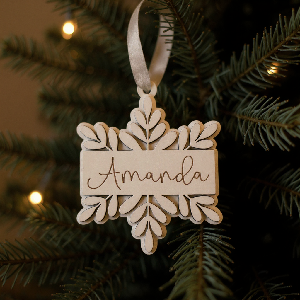 Personalized Snowflake Name Ornament image 3