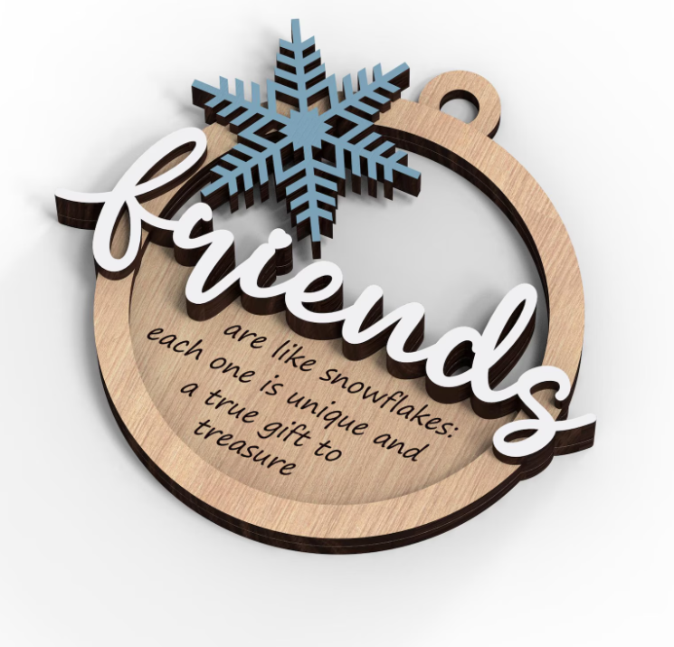 Family & Friends Snowflake Christmas Ornaments image 4
