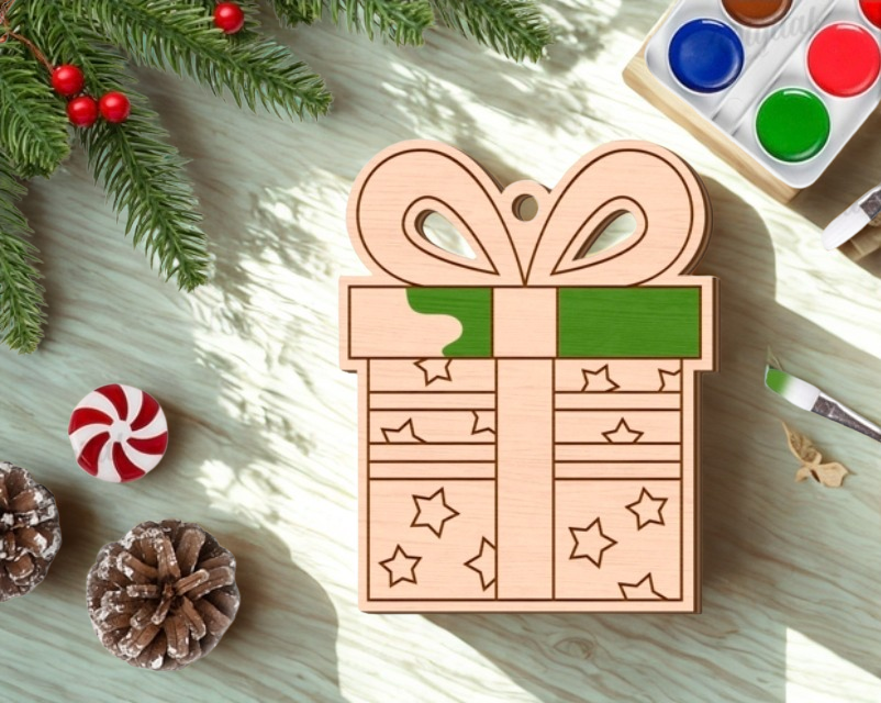 Paintable Wooden Christmas Ornaments  image 0