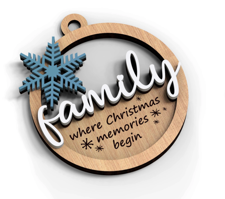 Family & Friends Snowflake Christmas Ornaments image 6