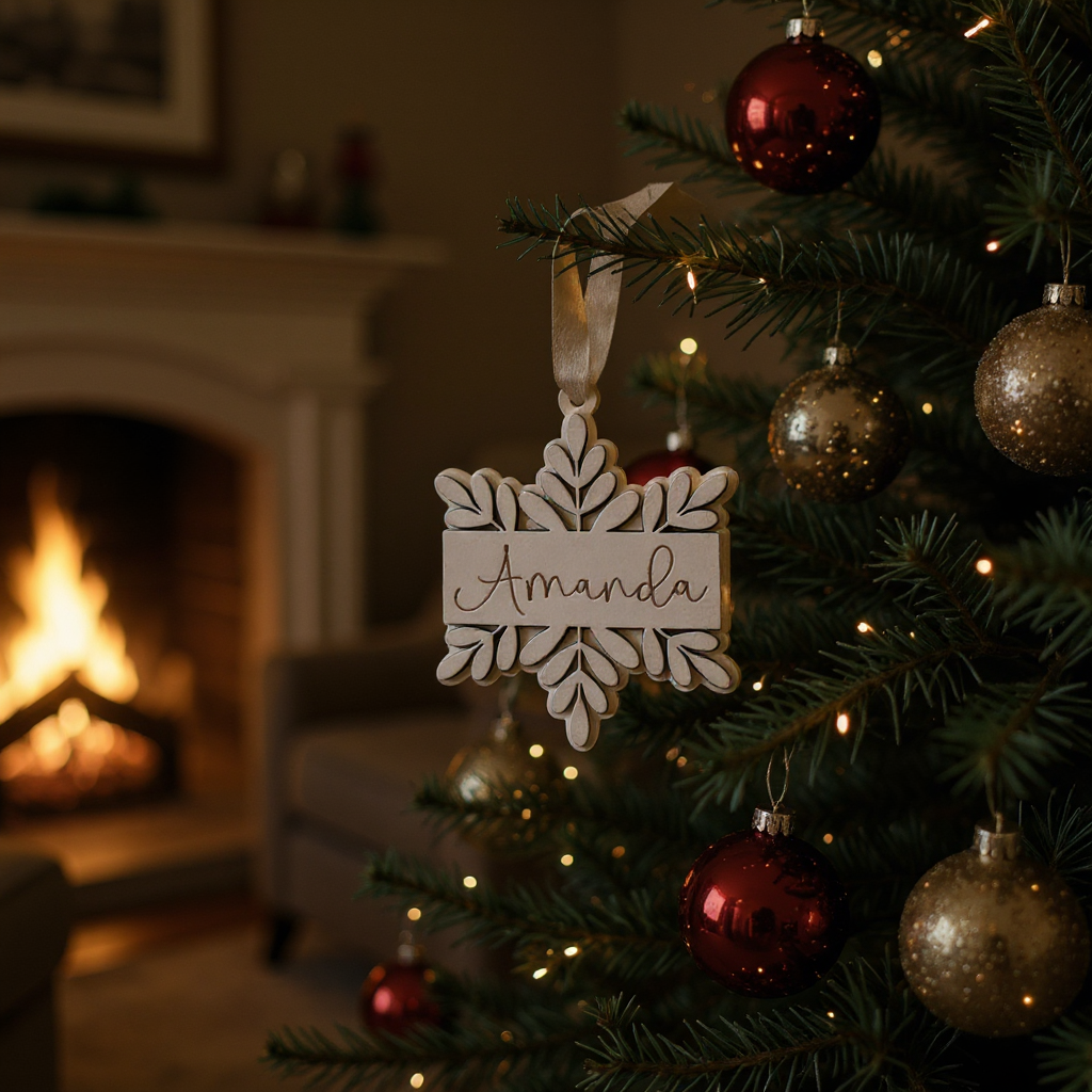 Personalized Snowflake Name Ornament image 2
