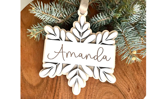 Personalized Snowflake Name Ornament image 0